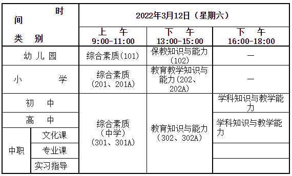 浙江教師資格筆試準考證打印時間及考試時間！2