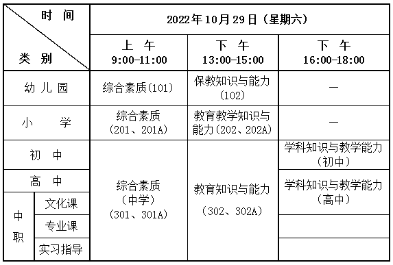 浙江湖州教師資格考試