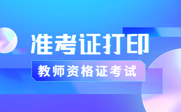 浙江教師資格證面試準(zhǔn)考證打印